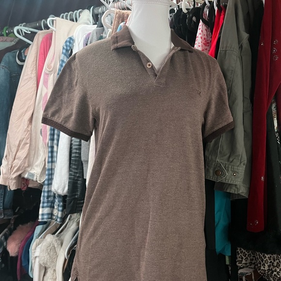 men’s collared brown shirt - Picture 2 of 4